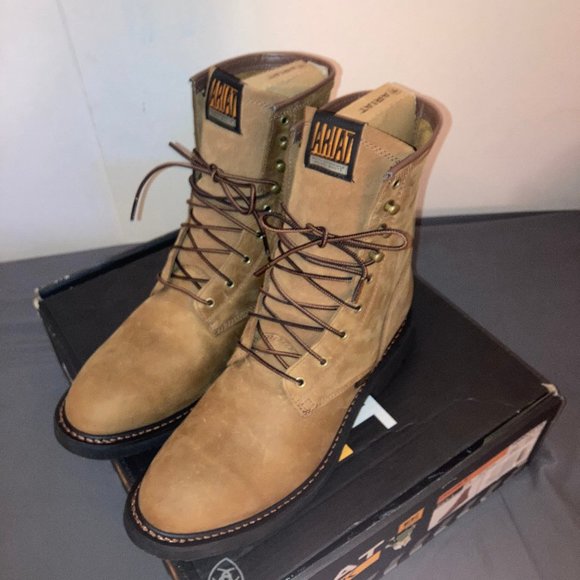 Ariat Shoes Mens Ariat Cascade 8 Work Boots 3 Ee Wide New In Box Poshmark